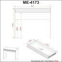 Ver imagem 2 de Mesa Escrivaninha para Escritório com 1 Gaveta Ripada 90 Cm Cor:branco