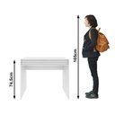 Ver imagem 3 de Mesa Escrivaninha para Escritório com 1 Gaveta Ripada 90 Cm Cor:branco