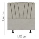 Ver imagem 3 de Cabeceira Estofada Casal 140CM Bélgica Linho Bege - D A DECOR D&A Decor