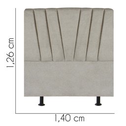Cabeceira Estofada Casal 140CM Bélgica Linho Bege - D A DECOR D&A Decor - 3