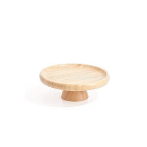 Prato Suporte para Bolo de Bambu 20x20x7,8cm