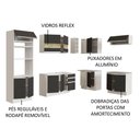 Ver imagem 5 de Armário de Cozinha Completa de Canto 419cm Branco/Preto Glamy Madesa 01