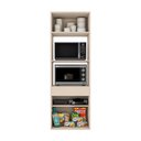 Ver imagem 4 de Paneleiro Armário Cozinha para Forno/Micro-Ondas 2 Portas Suspenso Milano Multimóveis MP2418 Vanilla