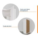 Ver mais imagens de Guarda Roupa de Canto Reto Planejado com 3 Prateleiras 2 Gavetas Hera CabeCasa MadeiraOriginals Branco/Algodão