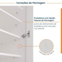 Ver imagem 5 de Guarda Roupa de Canto Reto Planejado com 3 Prateleiras 2 Gavetas Hera CabeCasa MadeiraOriginals Branco/Algodão