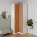 Ver imagem 2 de Guarda Roupa de Canto Reto Modular com 3 Prateleiras 2 Gavetas Hera CabeCasa MadeiraOriginals