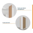Ver mais imagens de Guarda Roupa de Canto Reto Planejado com 3 Prateleiras 2 Gavetas Hera CabeCasa MadeiraOriginals Branco/Algodão/Louro