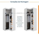 Ver imagem 4 de Guarda Roupa de Canto Reto Modular com 3 Prateleiras 2 Gavetas Hera CabeCasa MadeiraOriginals