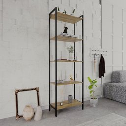 Estante de Livros Industrial 60CMX187CM Multiuso 5 Prateleiras 187CMX60CMX30CM Active Yescasa Marrom - 1 Estante de Livros Industrial 60CMX187CM Multiuso 5 Prateleiras 187CMX60CMX30CM Active Yescasa Marrom - 1
