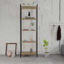 Ver imagem 6 de Estante de Livros Industrial 60CMX187CM Multiuso 5 Prateleiras 187CMX60CMX30CM Active Yescasa Marrom