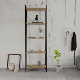 Estante de Livros Industrial 60CMX187CM Multiuso 5 Prateleiras 187CMX60CMX30CM Active Yescasa Marrom - 6 Estante de Livros Industrial 60CMX187CM Multiuso 5 Prateleiras 187CMX60CMX30CM Active Yescasa Marrom - 6