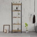 Ver imagem 6 de Estante de Livros Industrial 60CMX187CM Multiuso 5 Prateleiras 187CMX60CMX30CM Active Yescasa Marrom