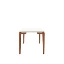 Ver imagem 5 de Mesa de Jantar Retangular C/ Vidro para 6 Lugares Donatella 160 Cm - Off White Fosco C/ Natural