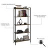Estante para Livros Industrial Aço Multiuso 5 Prateleiras 187cmx80cm Active Yescasa - 5