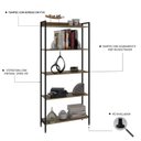Ver imagem 5 de Estante para Livros Industrial Aço Multiuso 5 Prateleiras 187cmx80cm Active Yescasa