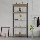 Ver imagem 6 de Estante de Livros Industrial 80CMX187CM Multiuso 5 Prateleiras Active Yescasa Marrom