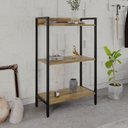 Ver imagem 1 de Estante de Livros Industrial 60CMX104CM 3 Prateleiras Active Yescasa Marrom