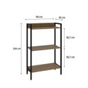 Ver imagem 4 de Estante de Livros Industrial 60CMX104CM 3 Prateleiras Active Yescasa Marrom