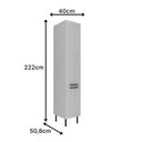 Ver imagem 2 de Armário Paneleiro Alto 40cm 2 Portas com Pés 100% Mdf Phoenix Móvel na Caixa