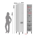 Ver imagem 5 de Armário Paneleiro Alto 40cm 2 Portas com Pés 100% Mdf Phoenix Móvel na Caixa