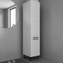 Ver imagem 1 de Armário Paneleiro Alto 40cm 2 Portas com Pés 100% Mdf Phoenix Móvel na Caixa