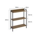 Ver imagem 4 de Estante de Livros Industrial 80CMX104CM 3 Prateleiras Active Yescasa Marrom