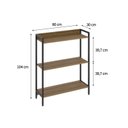 Ver imagem 4 de Estante para Livros Industrial 3 Prateleiras 104cmx80cm Active Yescasa