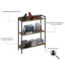 Ver imagem 5 de Estante de Livros Industrial 80CMX104CM 3 Prateleiras Active Yescasa Marrom