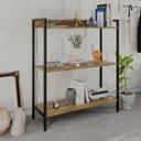 Ver imagem 1 de Estante de Livros Industrial 80CMX104CM 3 Prateleiras Active Yescasa Marrom