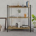 Ver imagem 6 de Estante de Livros Industrial 80CMX104CM 3 Prateleiras Active Yescasa Marrom