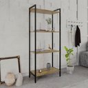 Ver imagem 1 de Estante de Livros Industrial 60CMX146CM Multiuso 4 Prateleiras Active Yescasa Marrom