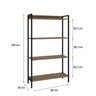 Estante para Livros Industrial Aço Multiuso 4 Prateleiras 146cmx80cm Active Yescasa - 4