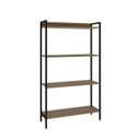 Ver imagem 3 de Estante de Livros Industrial 80CMX146CM Multiuso 4 Prateleiras Active Yescasa Marrom