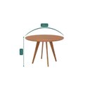 Ver imagem 3 de Mesa para Sala de Jantar Redonda 109cm sem Vidro Acerola