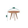 Mesa para Sala de Jantar Redonda 109cm sem Vidro Acerola - 3