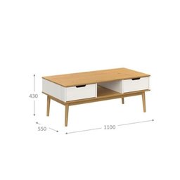 Conjunto Rack para Tv até 55 Polegadas e Mesa de Centro em Madeira Maciça Nórdica Yescasa - 4