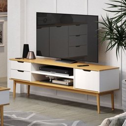 Conjunto Rack para Tv até 55 Polegadas e Mesa de Centro em Madeira Maciça Nórdica Yescasa - 5