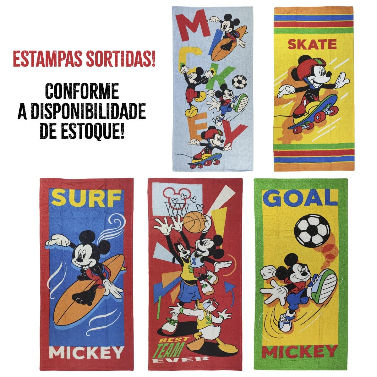 Kit Infantil Roupão + Toalha Personagens Menino Menina - G (8 a 10 anos) - Mickey - 2