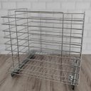 Ver imagem 3 de Tulha Aramada Deslizante 45cm x 37,5cm Cesto Roupa Suja com Corrediça para Banheiro Cromado