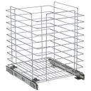 Ver imagem 1 de Tulha Aramada Deslizante 45cm x 37,5cm Cesto Roupa Suja com Corrediça para Banheiro Cromado