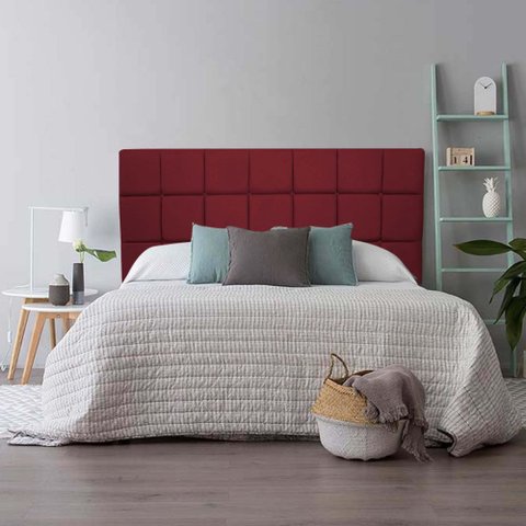 Cabeceira Estofada Espanha 195cm King Size para Cama Box Corino Vermelho - Gat Magazine