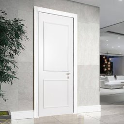 Folha de Porta Madeira 210x92cm Decorada com Boiserie CasaBlanca - 1