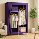 Ver imagem 2 de Organizadora Cabideiro Portatil Sapateira Multiuso Quarto Closet Camping Praia Roxo