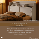 Ver imagem 6 de Cabeceira Box Jessica Branco para Colchão Queen 1,60 com 2 Portas Nichos e Prateleiras de Mdf