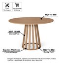 Ver imagem 2 de Mesa de Jantar Redonda 4 Lugares 90cm Tália Jade - Straub Web