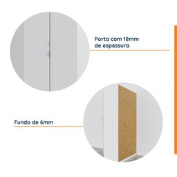 Guarda Roupa de Canto Closet Modular com 6 Prateleiras Hera CabeCasa MadeiraMadeira - 7
