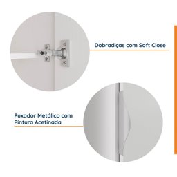 Guarda Roupa de Canto Closet Modular com 6 Prateleiras Hera CabeCasa MadeiraMadeira - 6