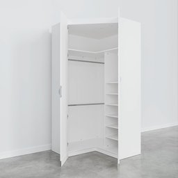 Guarda Roupa de Canto Closet Modular com 6 Prateleiras Hera CabeCasa MadeiraMadeira - 10