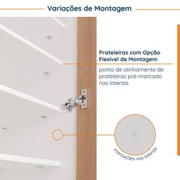 Guarda Roupa de Canto Closet Modular com 6 Prateleiras Hera Cabecasa Madeiramadeira - 5
