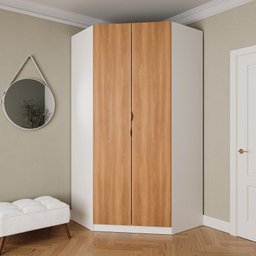Guarda Roupa de Canto Closet Modular com 6 Prateleiras Hera Cabecasa Madeiramadeira - 2